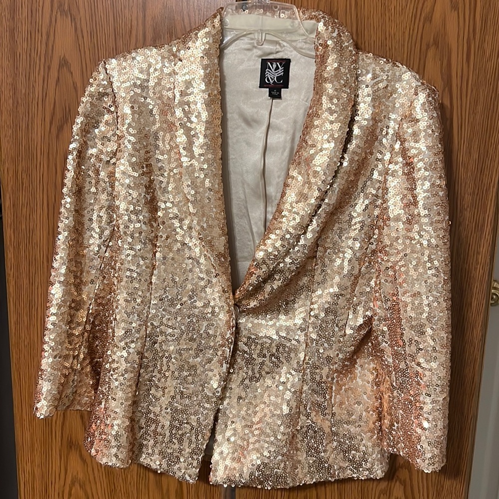 Gold Sequin Blazer